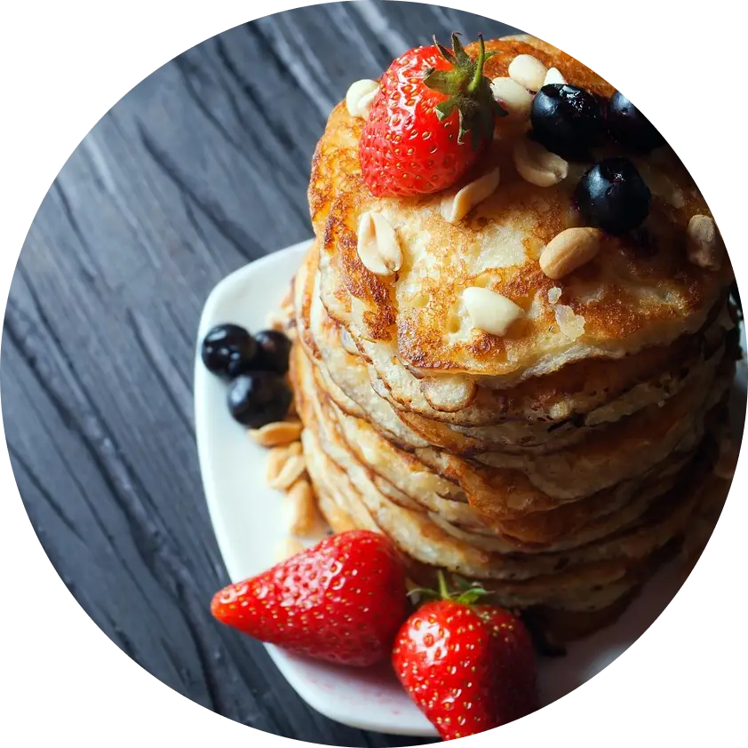 Pancakes with berries